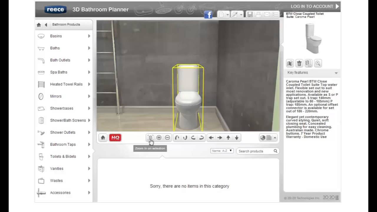Tutorial 1 - Getting Started. Reece 3D Bathroom Planner.