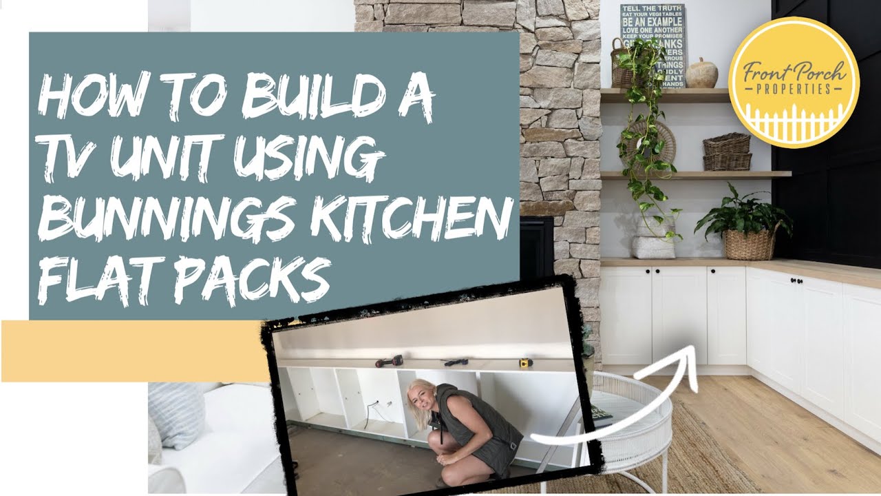 How To Build a Custom Built-In TV Unit Using 'Kaboodle' Flat Packs From Bunnings