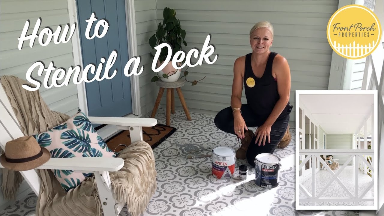 How to stencil a concrete porch!